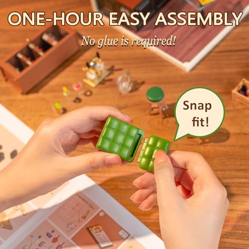 Rolife DIY Miniature Plastic House Building Set Toys Playset with LED Suitable for Mini Figures Construction Toys Diorama ...