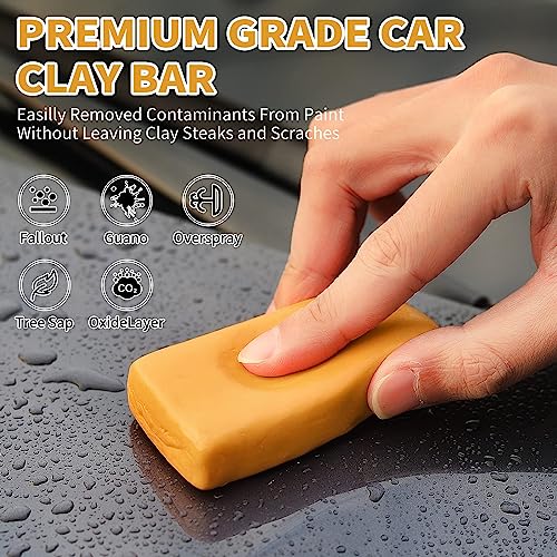 Wontolf Heavy Duty Car Clay Bar Auto Detailing Clay Luber Synthetic Lubricant Kit - Ceramic Coating Spray Ceramic Coating ...