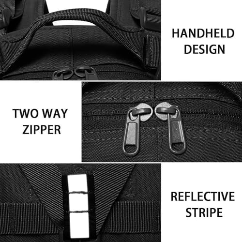 aiGear Tactical Backpack for Men, 25L Military Backpack, 3-Day Bug Out Bag for Camping Hiking Hunting with Molle System Ar...