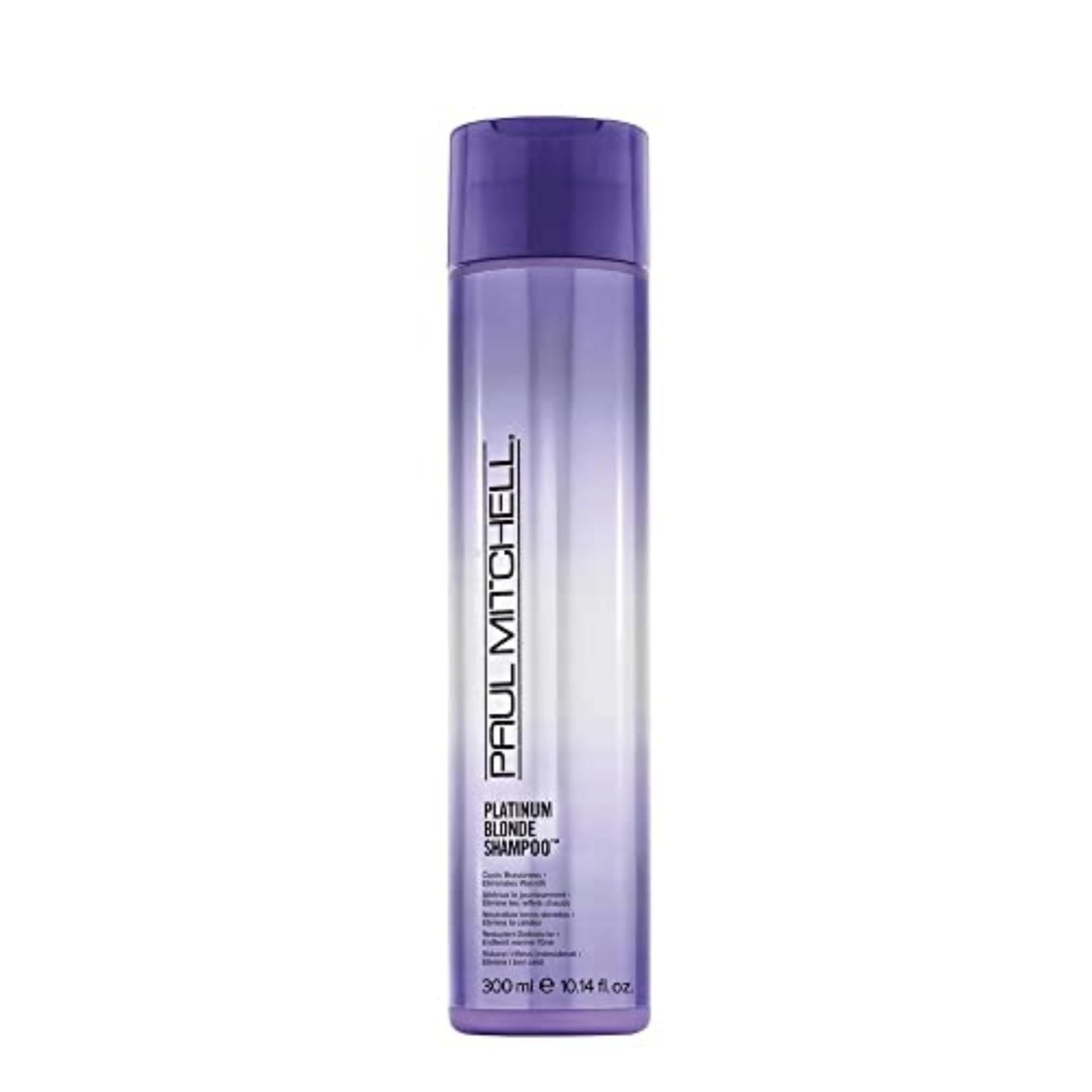 Paul Mitchell Platinum Blonde Violet Shampoo, Banishes Brass + Brightens, Ideal for Light to Medium Blonde, Silver, Gray or Whit