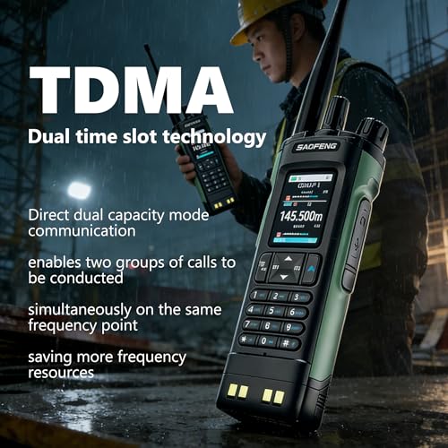 BAOFENG DM-32UV 10W DMR Radio with GPS NOAA for Hiking Camping Multi-Band Handheld Radio Copy Frequency Type-C Comms Cards...