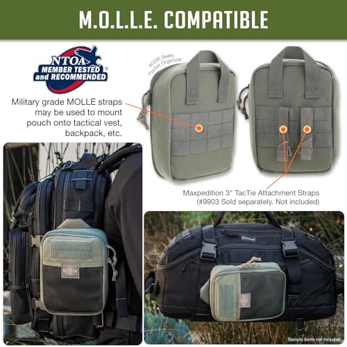 MAXPEDITION Beefy Pocket Organizer, Compact, MOLLE-Compatible, 1000D Nylon Tactical Pouch, Everyday Carry Tool and Gear St...