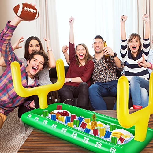 Inflatable Football Field Cooler Football Party Drink Cooler Football Party Decor Inflatable Ice Serving Bar for Game Spor...