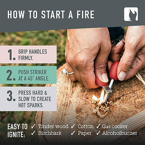Light My Fire Flint Fire Starter Ferro Rod Survival Tool Scout — Fire Steel Bushcraft Gear — Flint and Steel Magnesium Fir...