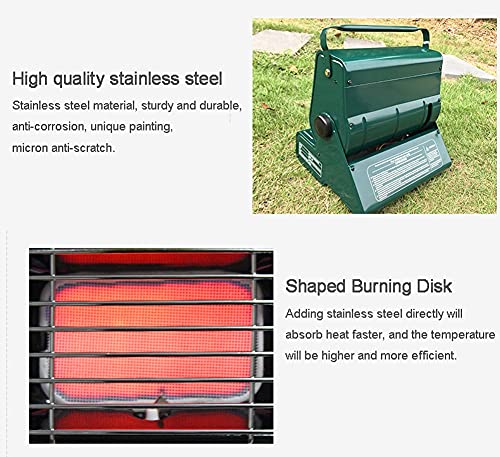 Aocet Portable Gas Heater Camping Heating Stove, 2-in-1, 1.3kW Small Butane Gas Heater Mini Space Heater for Outdoor, Ten...
