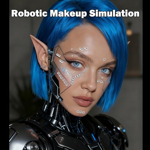 NOOEPC Robot Punk Style Self Adhesive Face Gems Stickers, Hair Gems Face Jewels Eye Jewels Rhinestones Festival Essentials...