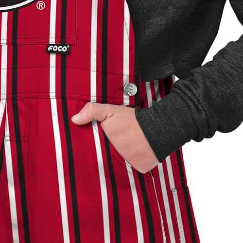 FOCO NCAA womens Ncaa College Team Logo Sideline Spirit Bib Overalls