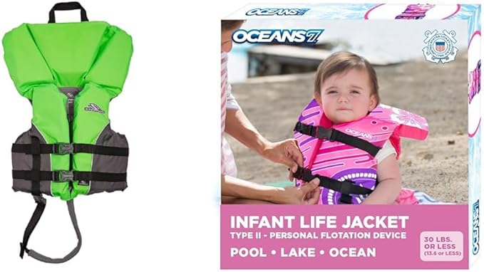 Stearns Kids Life Jacket, USCG Approved Type II Life Vest for Pool, Beach, Lake, & Boating; Comfortable Life Jacket with H...