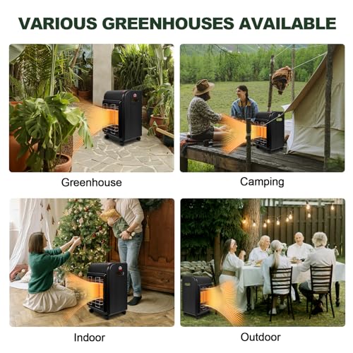 OKF Propane Heater, 6000 to 18000 BTU 3 Modes Indoor Propane Heater with ODS & Tip-over Protection, Outdoor Heaters with G...