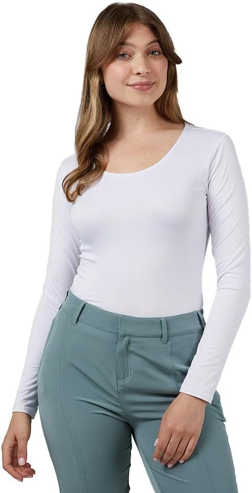 32 Degrees Heat Women’s Lightweight Baselayer Scoop Top – Thermal Long Sleeve Shirt for Cold Weather