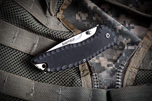 Sheffield 12166 Shiloh Assisted Open Knife, 3.5 Inch Blade Tactical Knife, EDC Knife for Survival Gear, Tactical Gear, Sel...
