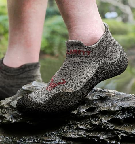 Men Slipper Socks, Grip Socks Hiking Water Shoes Barefoot Shoes for Men Outdoor Walking Exercises