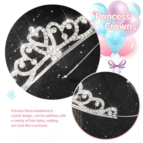 Yean Silver Mini Tiara Small Princess Crown Tiaras Headband for Girl