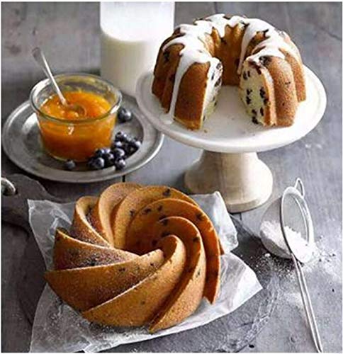 IELEK Silicone Fulted Pan Cake Nonstick Jello Molds Tube for Baking Cake, Jello, Gelatin, Bread, Para Gelatinas