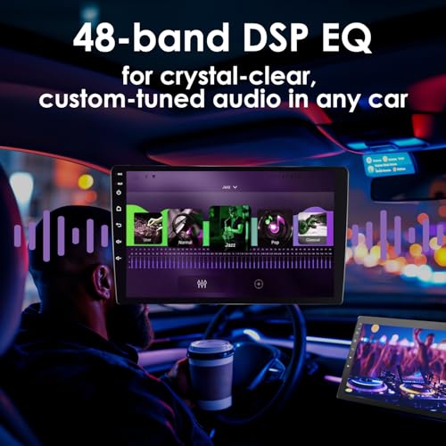 Lunavo 9" 64GB Wireless CarPlay Android Auto Car Stereo, Double Din HD Touch Screen Radio, Bluetooth 5.4, Backup Camera, G...