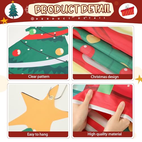 SmoothNovelty Christmas Truck Photo Booth Prop Banner Xmas Photo Background Decorations Large Christmas Car Selfie Frame B...