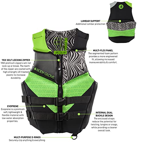 Body Glove Men¡¯s Phantom USCGA Life Jacket PFD-GRN/Gry-L