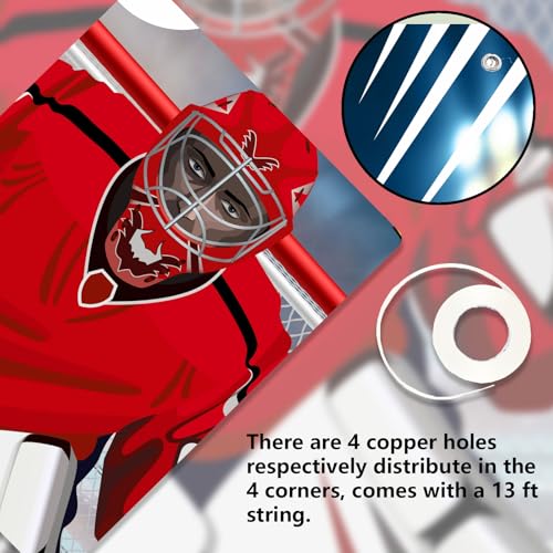 Ice Hockey Toss Games Decorations Banner Backdrop Background Hockey Theme Decor for Indoor Outdoor Hockey Fans Birthday Pa...