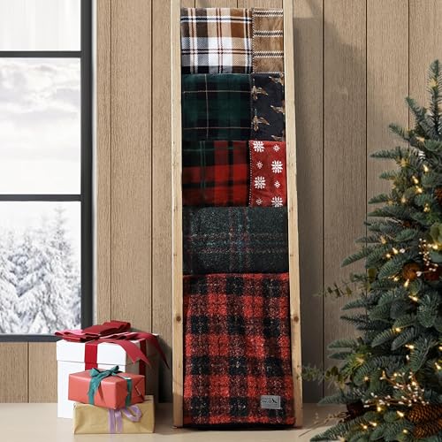Eddie Bauer - Throw Blanket, Yarn Dyed Cotton Bedding with Solid Ultra-Soft Sherpa Reverse, Throw Blanket for Couch & Bed...