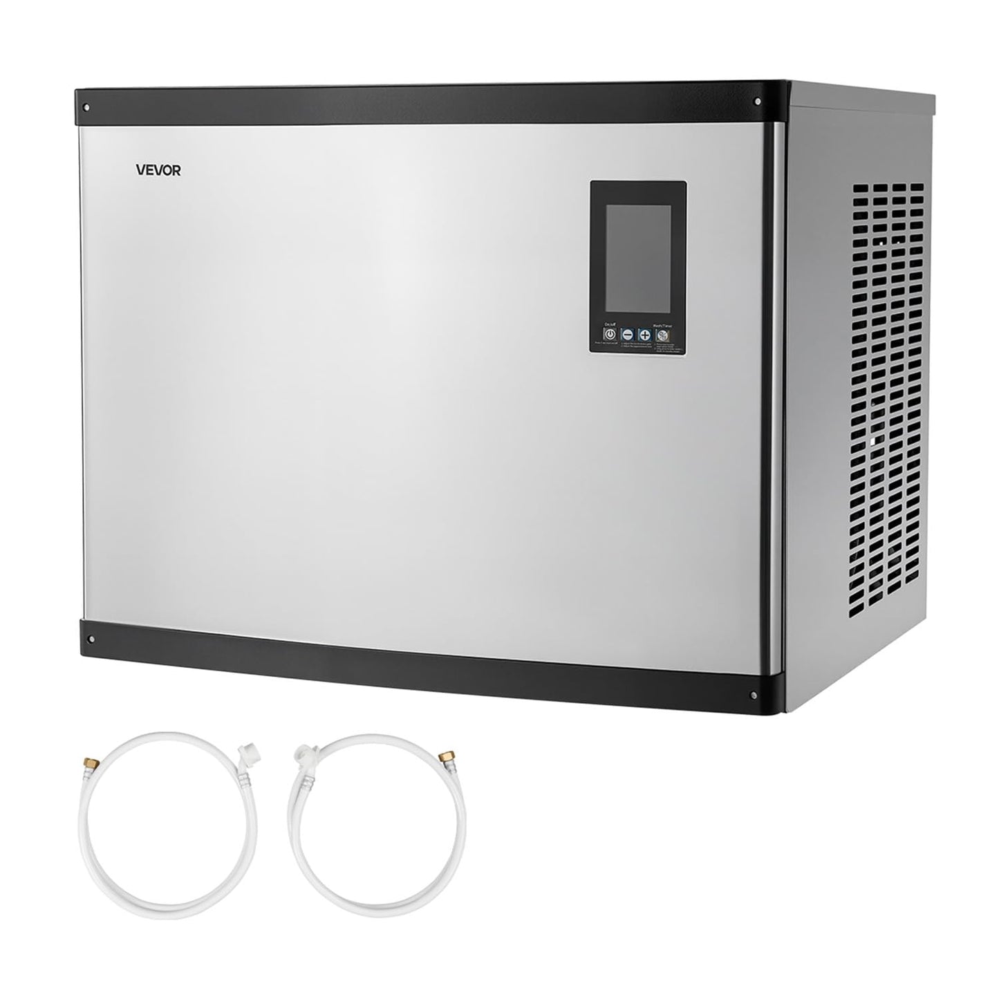 VEVOR Commercial Ice Maker Machine - Head, 1000 Lbs/Day Stainless Steel Ice Machine with Scheduled Ice-Making, Self-Cleaning, Adjustable Thickness, Ideal for Restaurant Bar Cafe Hotel - Head Only