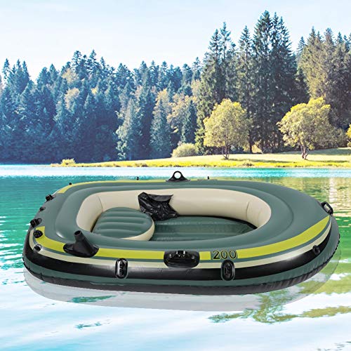 Lairun Inflatable Boat Series, 2 Person Raft PVC Fishing Boat, Portable Inflatable Canoe Kayak for Adults and Kids