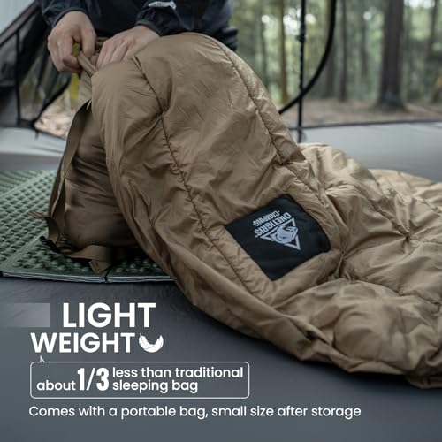 OneTigris Featherlite Ultralight Sleeping Quilt, Weighs 35oz, Warm Hammock Topquilt 40 Degree, with Footbox, Perfect for O...