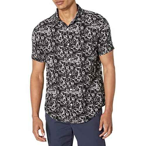 Karl Lagerfeld Paris Men's Flowy Everyday Sportswear Shirt