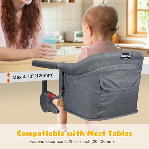 Hook On High Chair: Portable Fast Table Chair with Storage Bag, Clip on High Chairs for Babies and Toddlers, Foldable Baby...