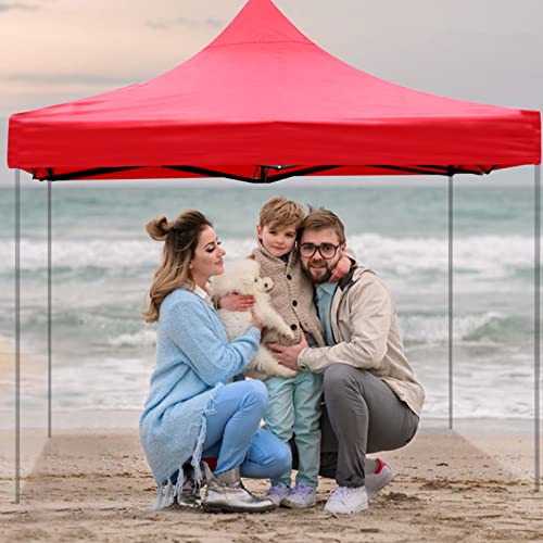 6x6 Canopy Replacement Top, Pop Up Canopy Tent for Commercial Instant Outdoor Portable Patio Lawns Gazebo Outside Camping Red