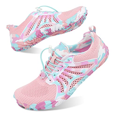 Scurtain Unisex Mens Womens Athletic Hiking Water Shoes Quick Dry Barefoot Aqua Shoes Swim Shoes Beach Shoes with Drainage