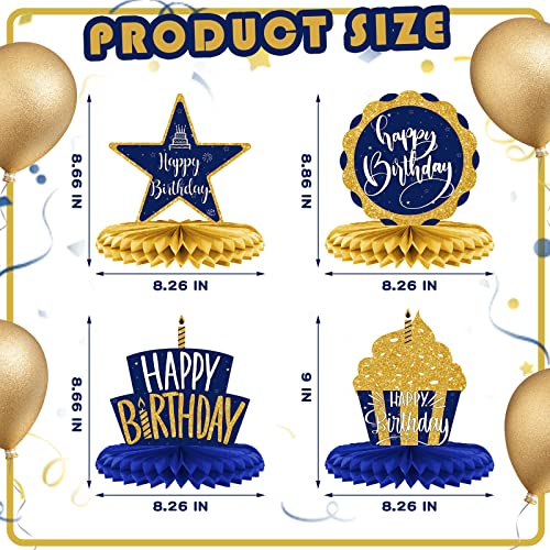 Spakon 8 Pieces Table Decorations Glitter Honeycomb Centerpieces Table Toppers Party Decorations for Men and Women Party S...