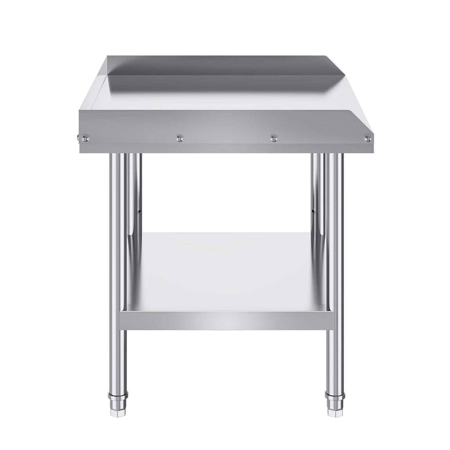 VEVOR Stainless Steel Equipment Grill Stand, 24 x 28 x 24 Inches Stainless Tables with Adjustable Storage Undershelf, Equipment Stand Grill Table for Hotel, Home, Restaurant Kitchen
