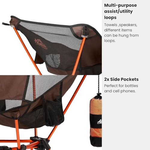 Advnture Club Portable Camping Chair with 3 Towels | Compact, Foldable & Sturdy - Lightweight Backpacking Chair for Campin...