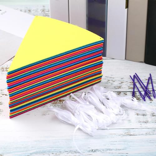 Outus 6 Sets Rainbow Pennant Banner Flags Garland Multicolor Bunting String Triangle Flags Bulk DIY Bunting Garland for Ca...