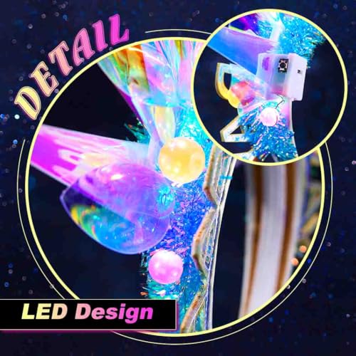 Zoestar Light Up Happy Birthday Headband Led Pearls Hair Bands Sparkly Birthday Crown Party Hair Accessories Women