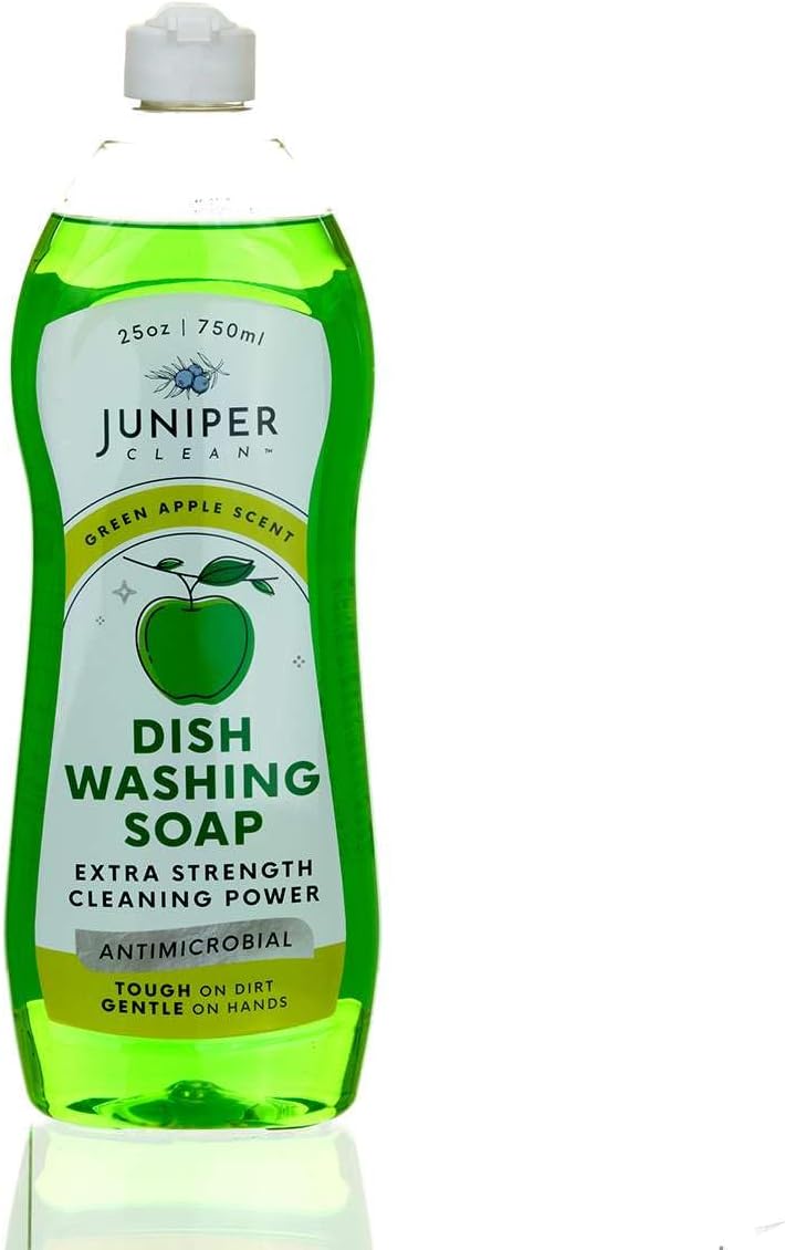 Dish Soap, Green Apple Scent, Liquid Dish Washing Soap Squeeze Bottle 25 Fl Oz (Pack of 1)