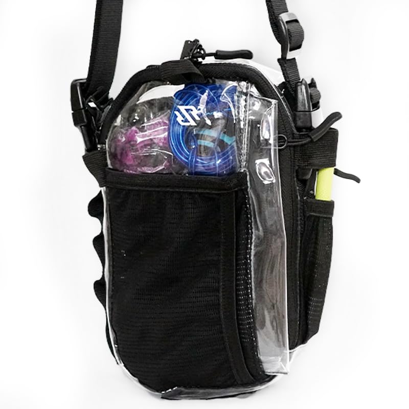 Clear Modular Fanny Pack – Stadium Approved 5x9 Belt Bag with Locking Zipper Clips – Anti-Theft See Through Crossbody for ...