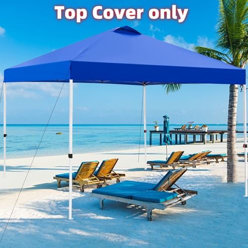 Jorohiker 10x10 Canopy Replacement Top Cover,Pop Up Canopy Tent Top with Air Vent Ropes, Waterproof Sunshade Silver Coated...