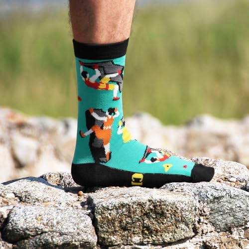 Bonuci 6 Pairs Rock Climbing Socks Novelty Rock Climbing Gifts Running Hunting Socks for Men Women Climbers Christmas
