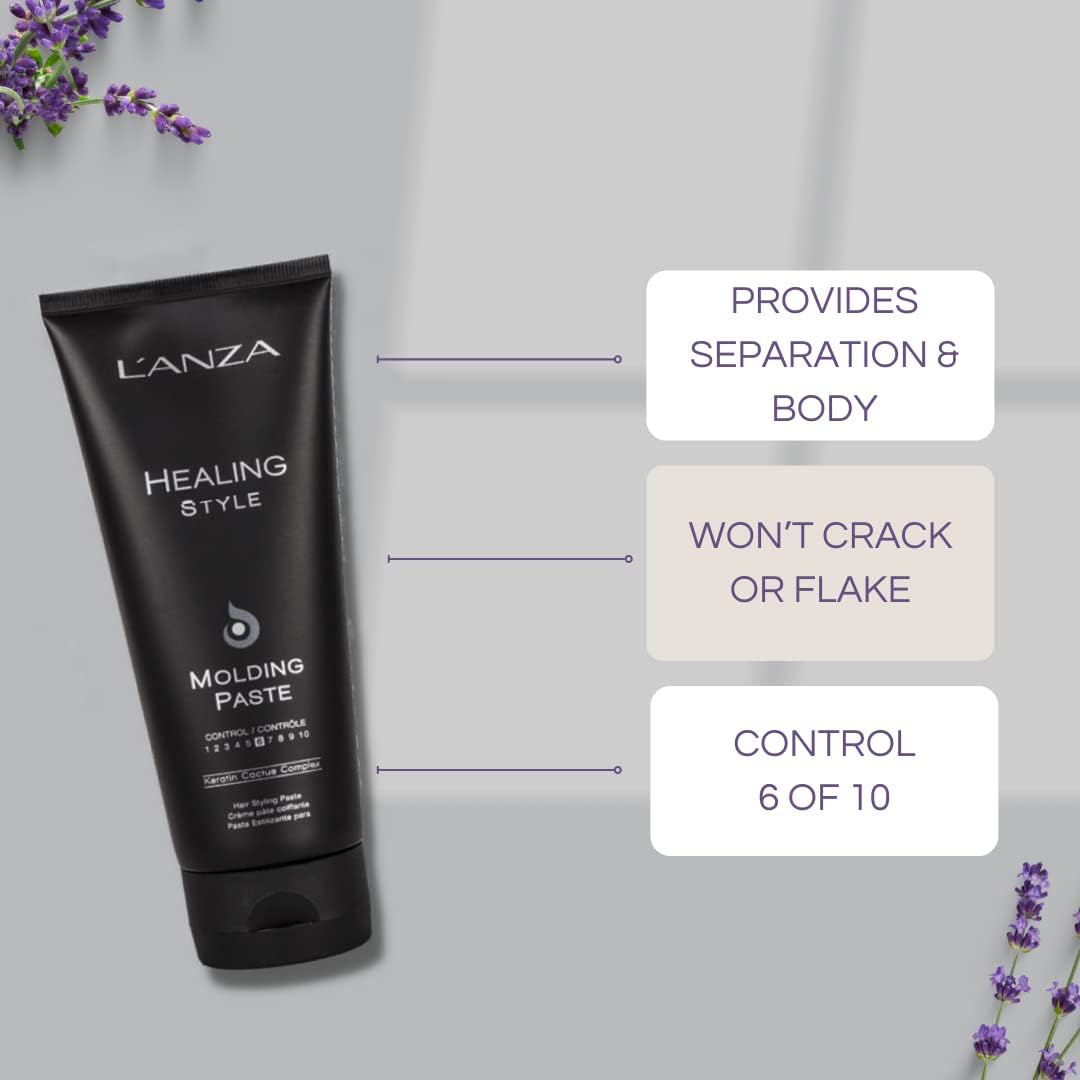 L'ANZA Healing Style Molding Hair Styling Paste with Medium Hold Effect, Nourishes and Refreshes Dry and Flaky Scalp While Styli