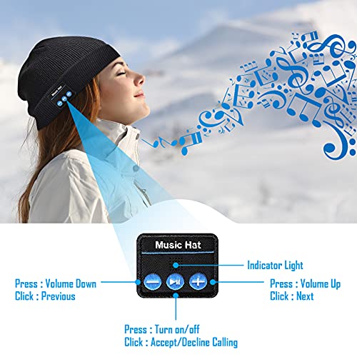 Gifts for Men, LED Bluetooth Beanie Hat, Valentines Day Gifts for Him, Anniversary Birthday Gift for Men Dad Him Husband G...