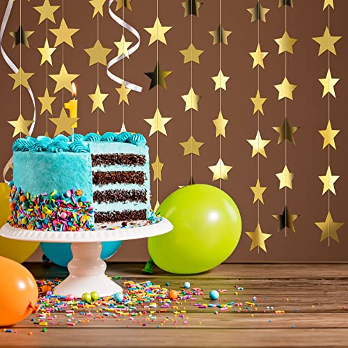 Patelai Glitter Star Garland Banner 2026 New Years Decor 130 Feet Star Hanging Banner Twinkle Backdrop for Birthday Classr...
