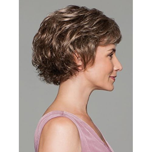 Gabor Wigs Commitment Large Cap Wig Color G101+ Platinum Mist - Fluff Short Layering Synthetic Women's Capless Personal Fit