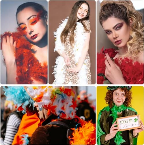 THARAHT Chandelle Feather Boa 19 Color-38g/55g100g 2Yard Dancing Wedding Party Halloween Costume Decoration Feathers boa