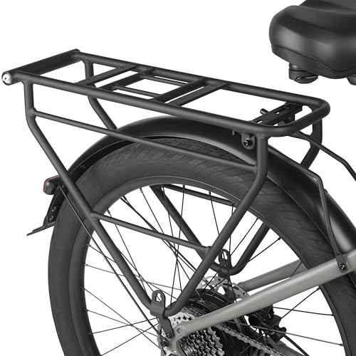 Retrospec Haul Electric Bicycle Rear Bike Rack 55 & 22 LB Cargo Capacity Aluminum Rear Rack for Electric Bike