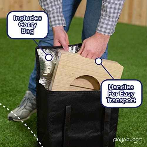 Play Platoon Cornhole Airmail Box- Folding Set of 2- Perfect for Practice- Bag Toss Training for Competitive Cornhole Players, Practice Your Airmail Shot Improve Skills, Board only, Bags not Included