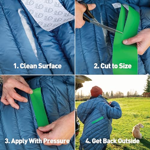 GEAR AID Tenacious Tape 3”x20” Fabric and Vinyl Gear Repair Tape, Quickly Fix Holes and Rips in Puffy Jackets, Rain and Sn...