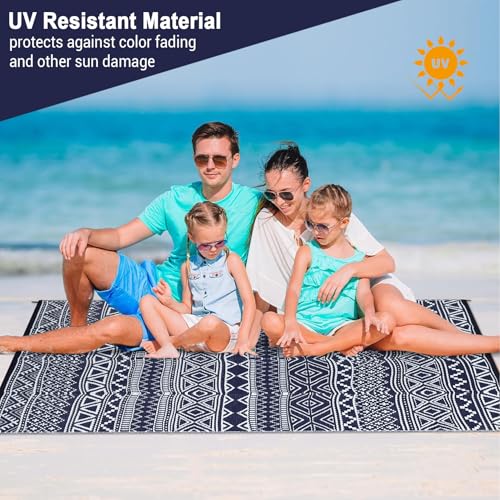 GarveeLife Outdoor Plastic Straw Rug 9x12 Waterproof UV Resistant Patio Rug Lightweight Floor Mat for Camping, Picnic, Bac...