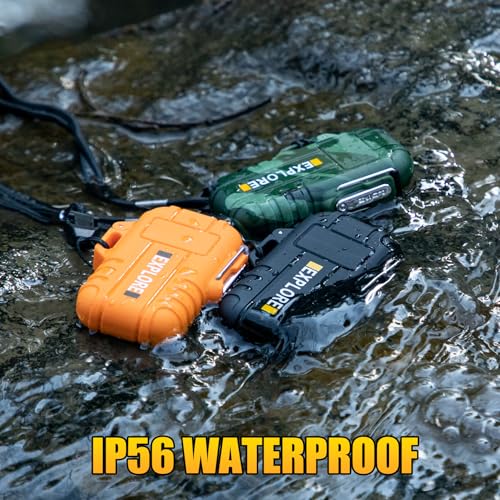 LcFun 3 Pack Waterproof Lighter Windproof Torch Lighters Butane Refillable, Electric Dual Arc Lighters USB Rechargeable Fl...