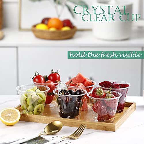 9 Oz Clear Plastic Cups Disposable Cups 9 Oz Plastic Cups, Crystal Clear PET Plastic Wine Glasses, Plastic Party Cups for ...